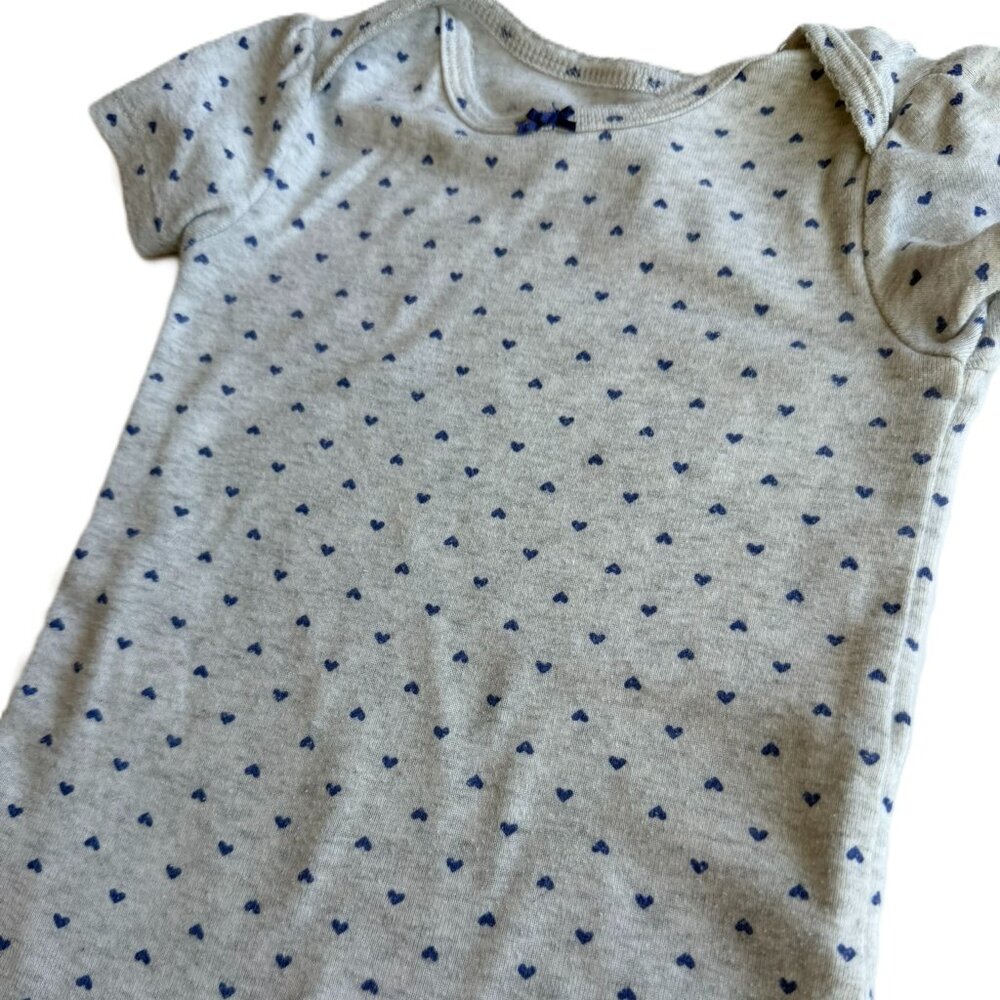 3/$21 | Baby Girl 18M Summer Short Sleeve Bodysuits, Set of 3 Blues and Grays - Picture 10 of 13